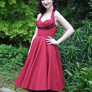 TRASHY DIVA LENA DRESS RED extrasmall